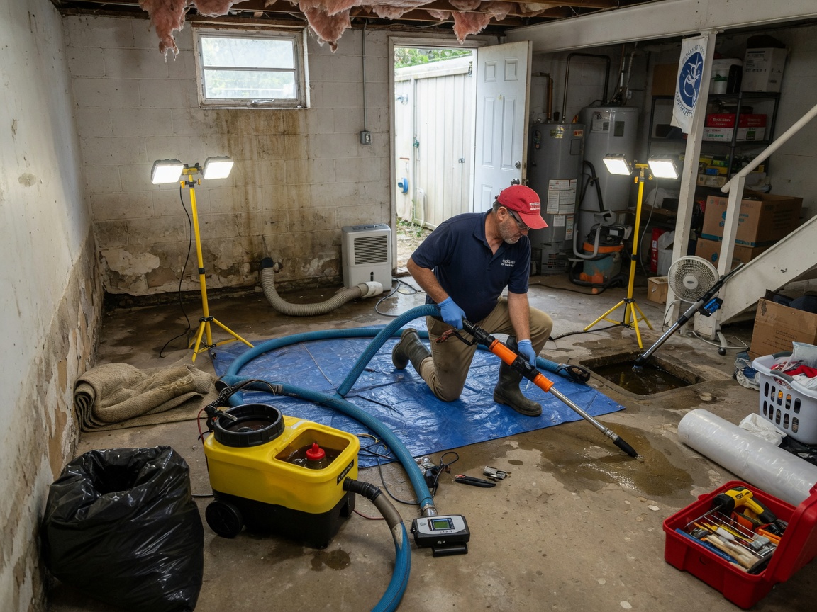 Basement Water Damage Restoration in Pensacola