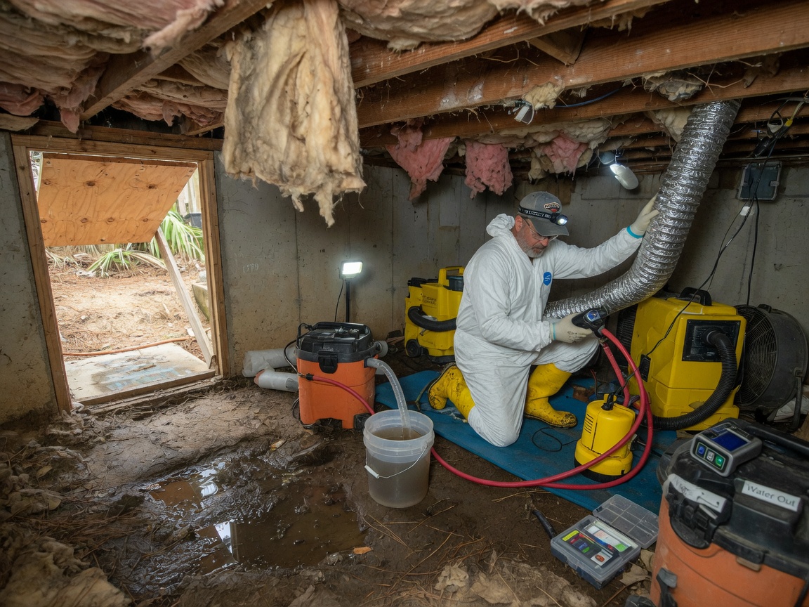 Crawl Space Water Damage Restoration in Pensacola
