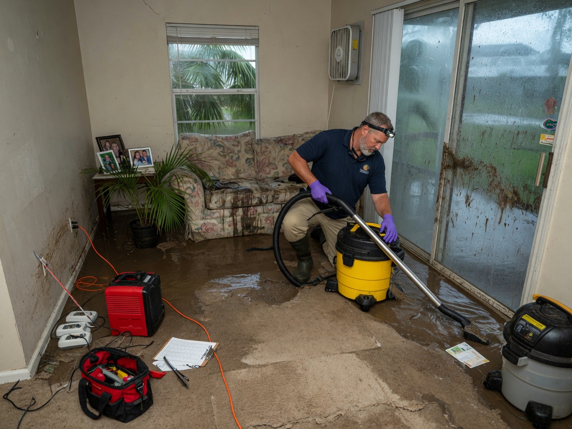 Heavy Rain Water Damage Restoration in Pensacola