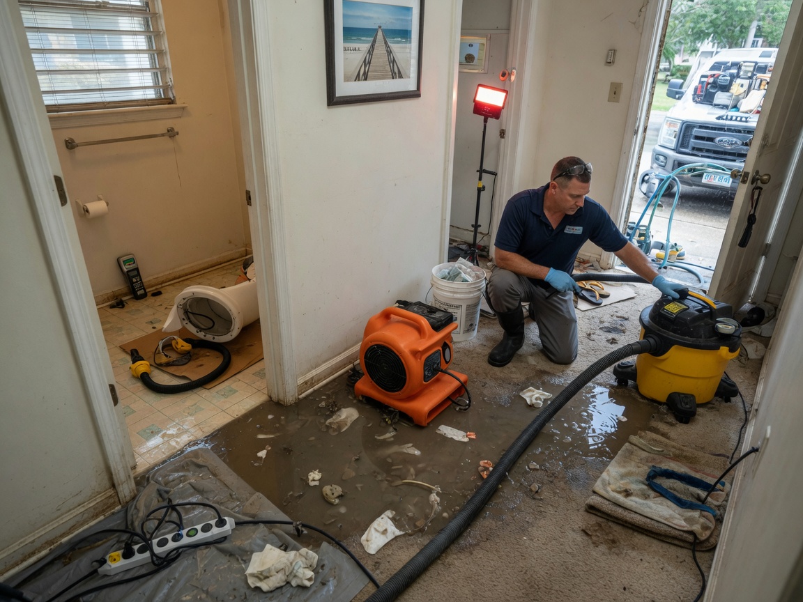 Sewer Backup Water Damage Restoration in Pensacola